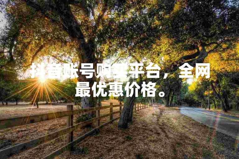 抖音账号购买平台，全网最优惠价格。