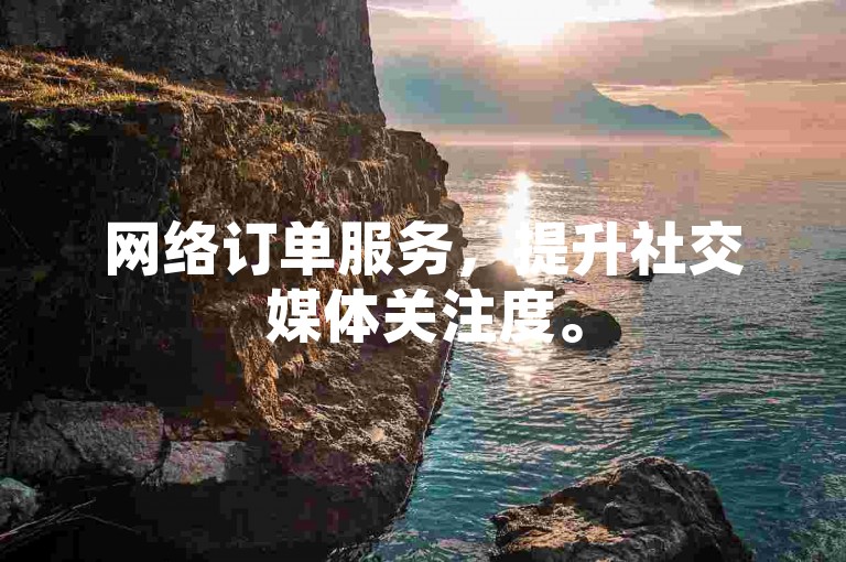 网络订单服务，提升社交媒体关注度。