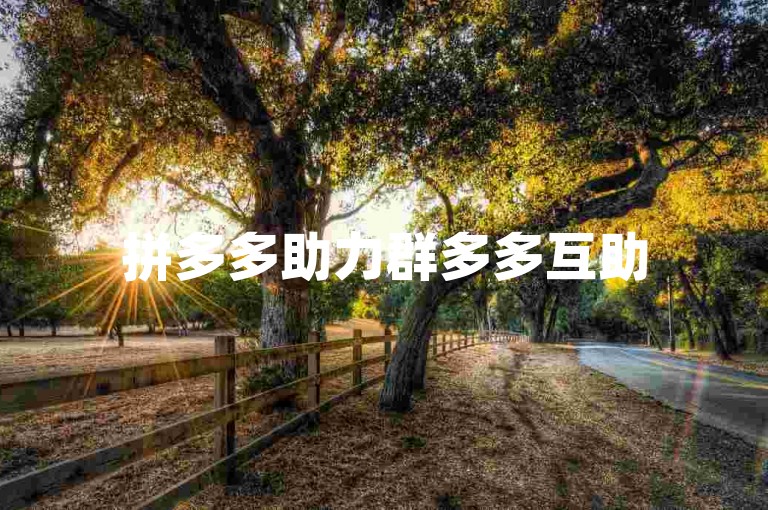 拼多多助力群多多互助