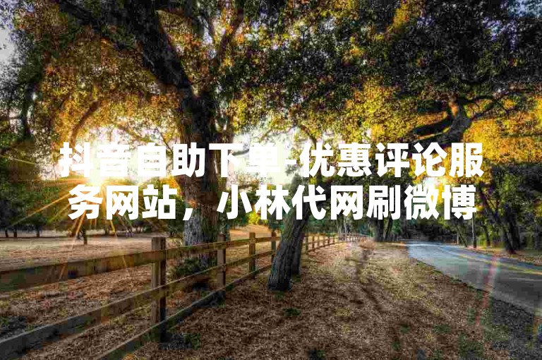 抖音自助下单-优惠评论服务网站，小林代网刷微博