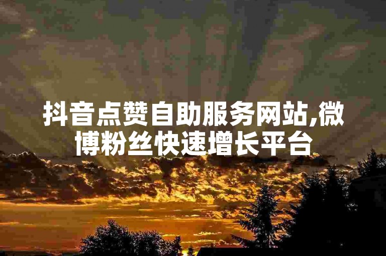 抖音点赞自助服务网站,微博粉丝快速增长平台