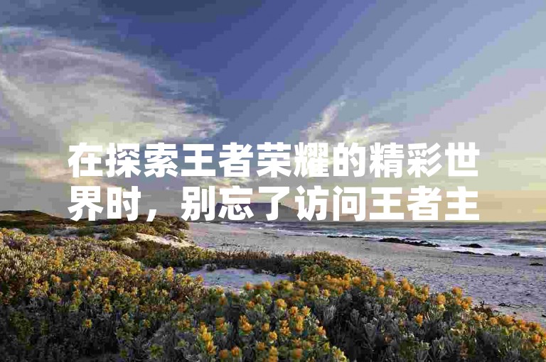 在探索王者荣耀的精彩世界时，别忘了访问王者主页秒赞网，这里提供了专业的优化推广技巧，助你提升游戏体验。