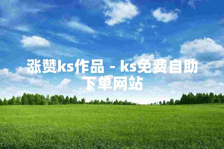 涨赞ks作品 - ks免费自助下单网站