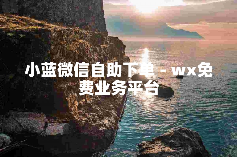 小蓝微信自助下单 - wx免费业务平台