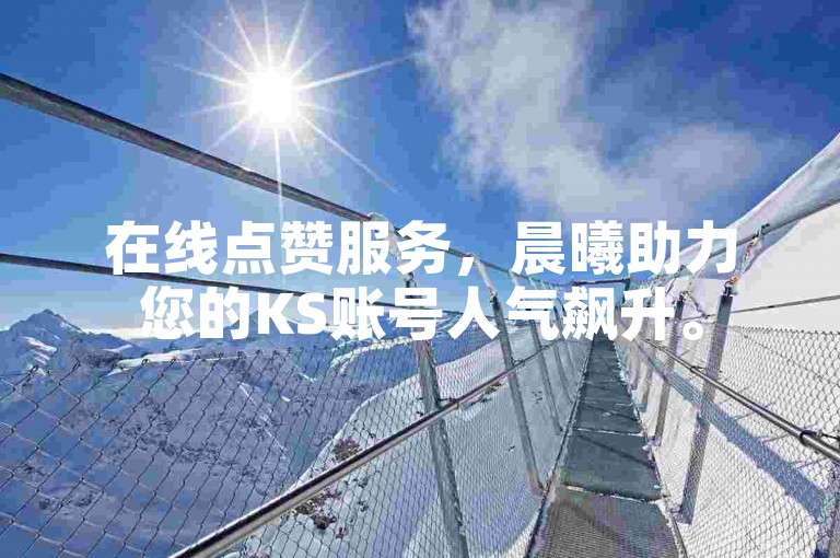 在线点赞服务，晨曦助力您的KS账号人气飙升。