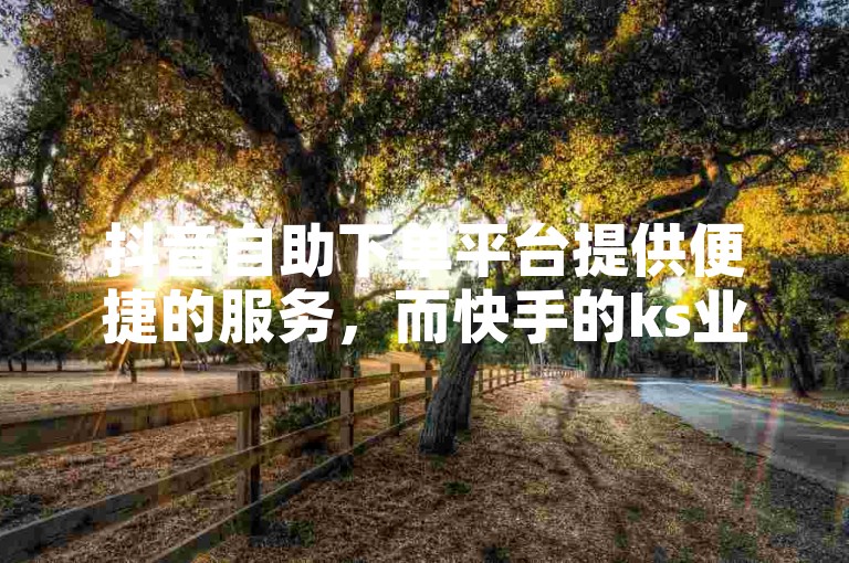 抖音自助下单平台提供便捷的服务，而快手的ks业务2自助下单平台以最优惠的价格脱颖而出。