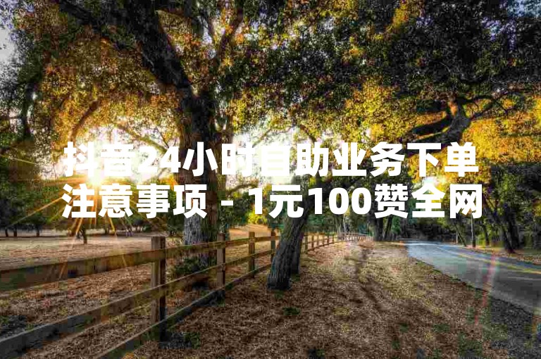 抖音24小时自助业务下单注意事项 - 1元100赞全网最低价,快手24小时在线下单平台免费,ks免费业务平台便宜。