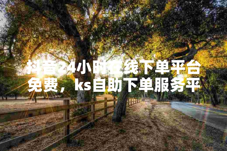 抖音24小时在线下单平台免费，ks自助下单服务平台。