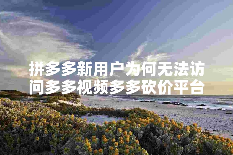 拼多多新用户为何无法访问多多视频多多砍价平台？