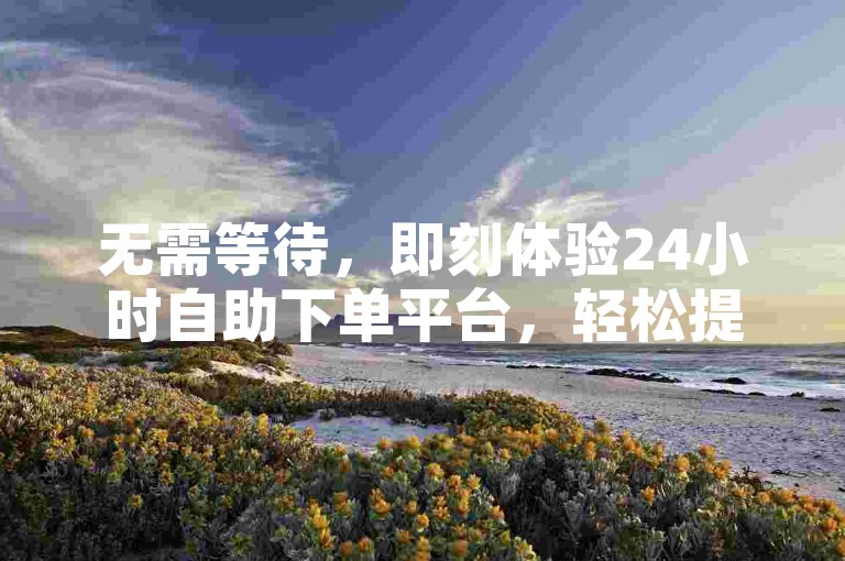 无需等待，即刻体验24小时自助下单平台，轻松提升快手视频播放量。