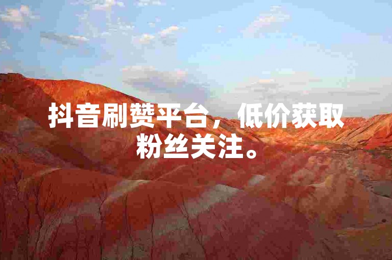 抖音刷赞平台，低价获取粉丝关注。
