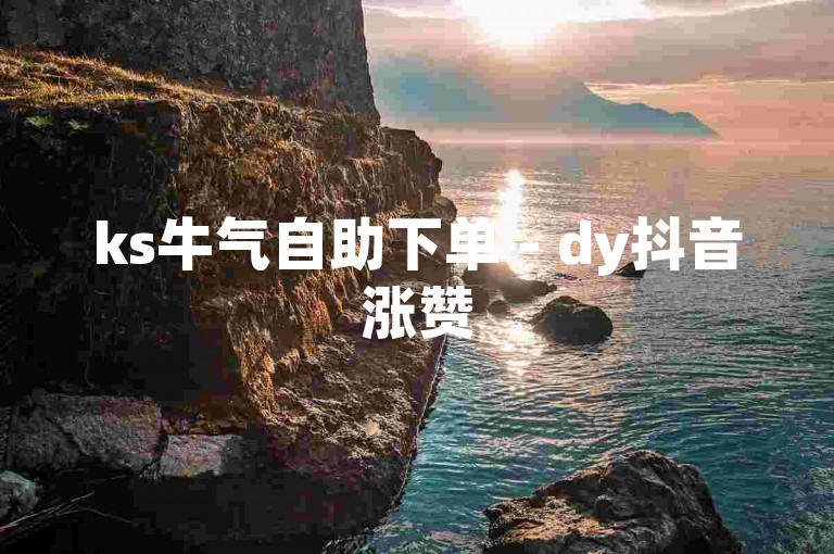 ks牛气自助下单 - dy抖音涨赞