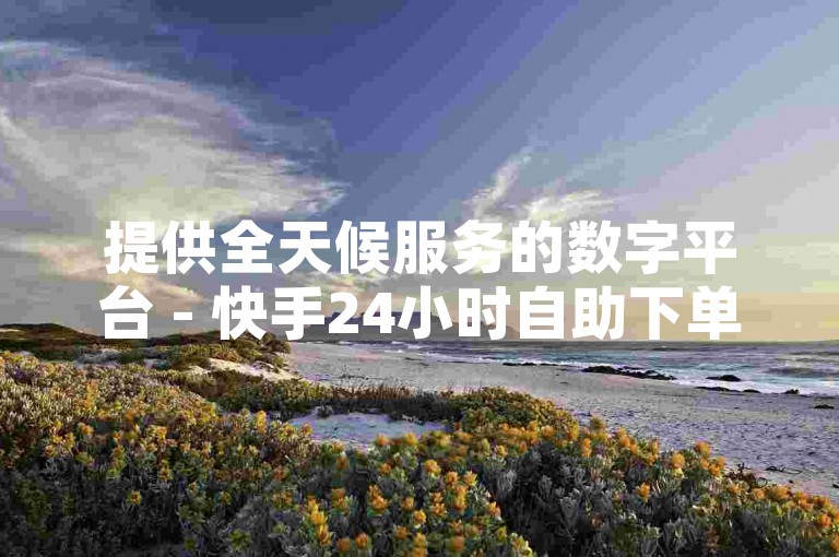 提供全天候服务的数字平台 - 快手24小时自助下单系统。
