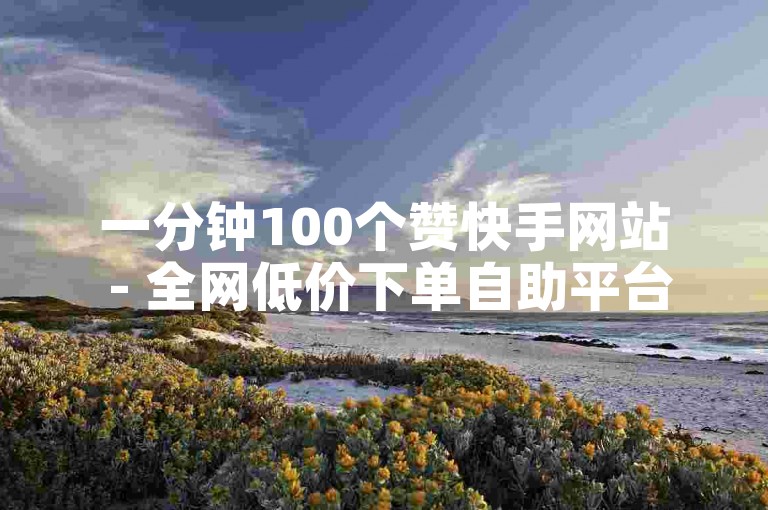 一分钟100个赞快手网站 - 全网低价下单自助平台，提供快速、便捷的服务。