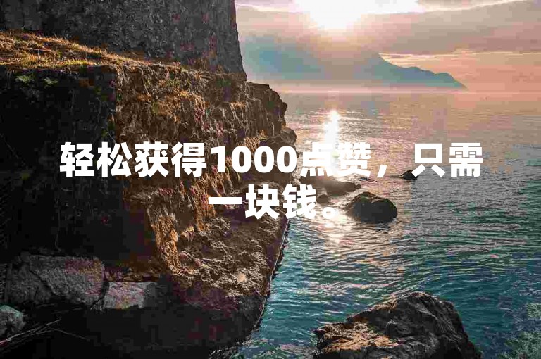 轻松获得1000点赞，只需一块钱。