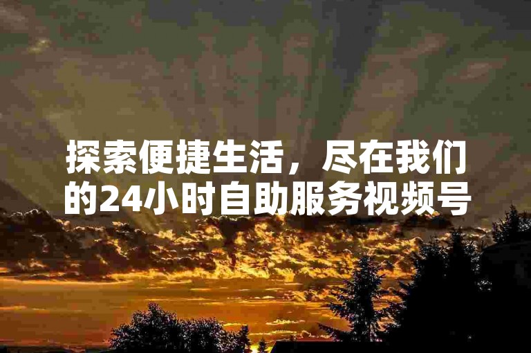 探索便捷生活，尽在我们的24小时自助服务视频号下单平台 - 快速响应，随时随地满足您的需求。