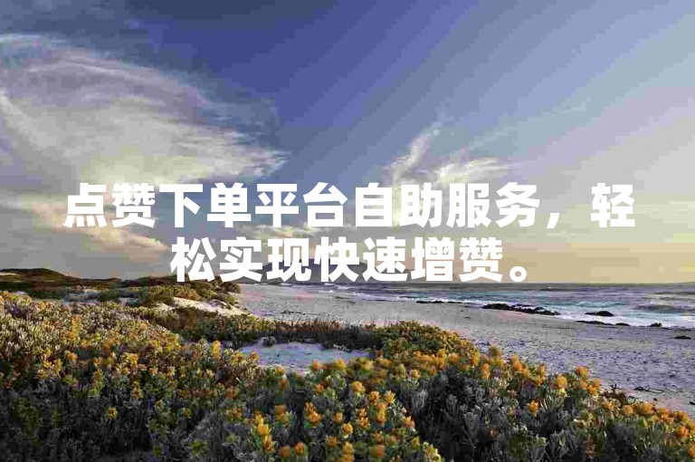 点赞下单平台自助服务，轻松实现快速增赞。