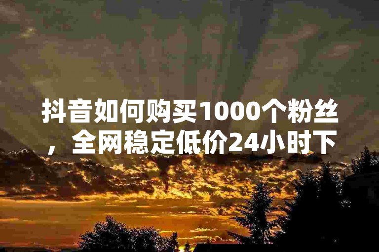 抖音如何购买1000个粉丝，全网稳定低价24小时下单平台 - 自助超便宜KS下单 - dy业务低价自助下单转发便宜。