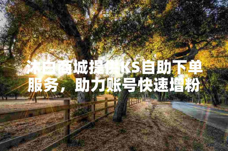 沐白商城提供KS自助下单服务，助力账号快速增粉。