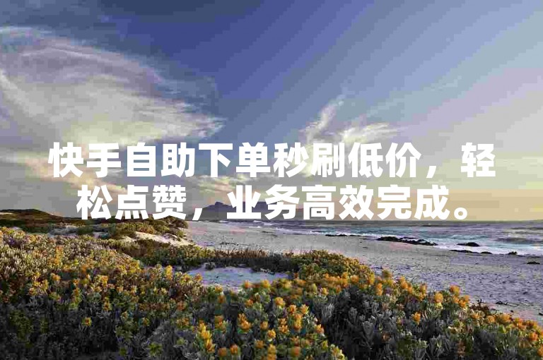 快手自助下单秒刷低价，轻松点赞，业务高效完成。