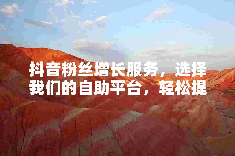抖音粉丝增长服务，选择我们的自助平台，轻松提升账号影响力。