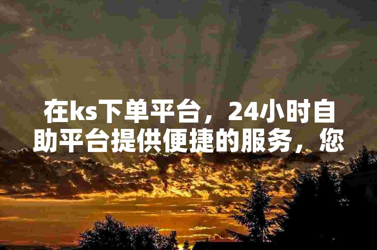 在ks下单平台，24小时自助平台提供便捷的服务，您可以在此轻松购买10个赞。