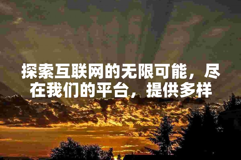 探索互联网的无限可能，尽在我们的平台，提供多样化服务，满足您的每一个数字需求。