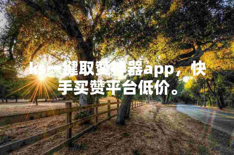 ks一键取赞神器app，快手买赞平台低价。