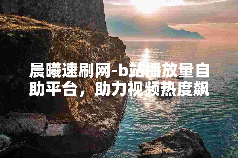 晨曦速刷网-b站播放量自助平台，助力视频热度飙升。