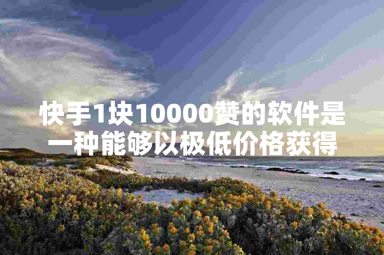 快手1块10000赞的软件是一种能够以极低价格获得大量点赞的服务，它吸引了许多寻求快速提升视频热度的用户。