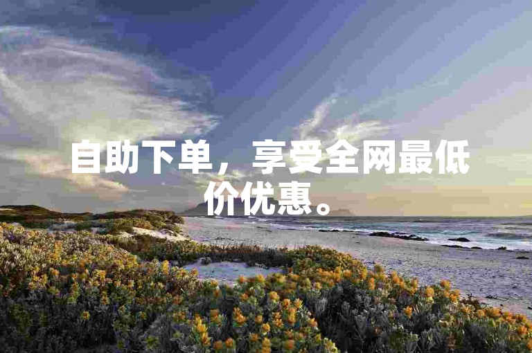 自助下单，享受全网最低价优惠。