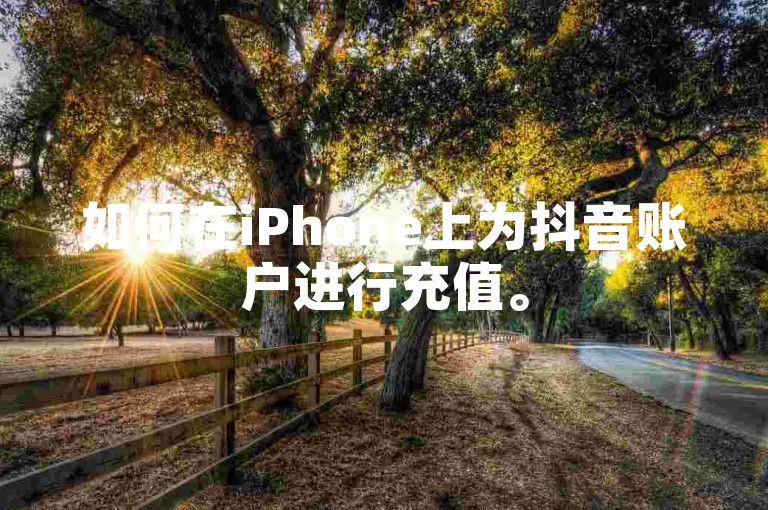 如何在iPhone上为抖音账户进行充值。