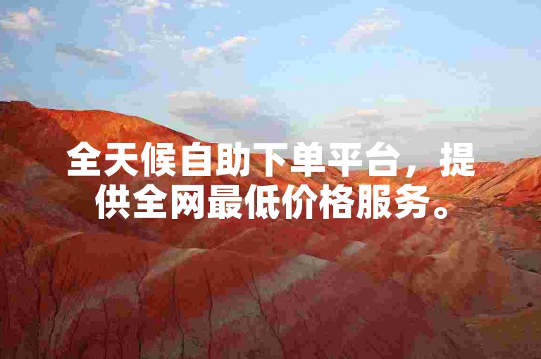 全天候自助下单平台，提供全网最低价格服务。