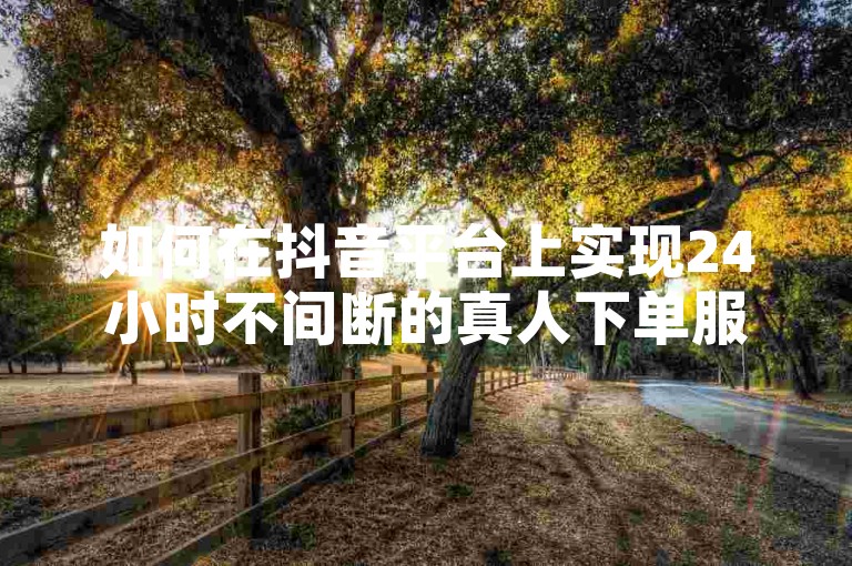 如何在抖音平台上实现24小时不间断的真人下单服务？