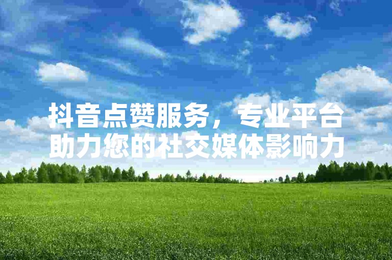 抖音点赞服务，专业平台助力您的社交媒体影响力提升。