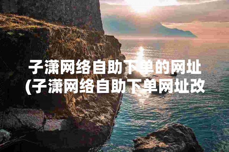 子潇网络自助下单的网址(子潇网络自助下单网址改进)。