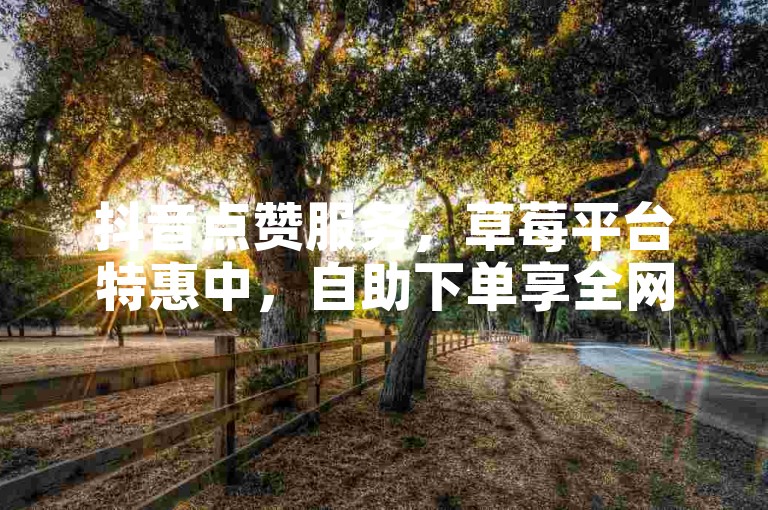 抖音点赞服务，草莓平台特惠中，自助下单享全网最低价。