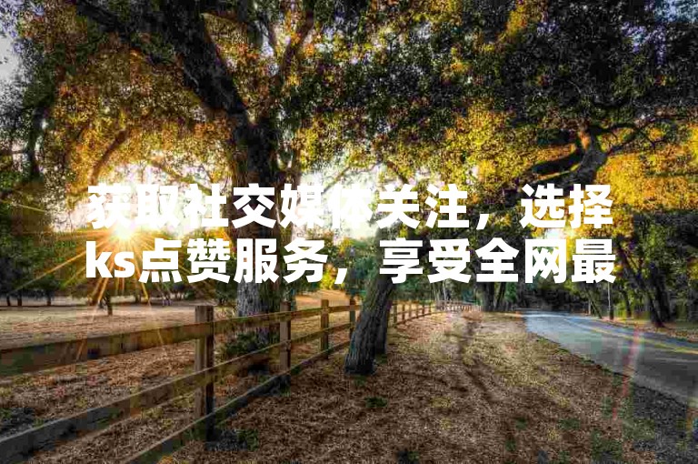 获取社交媒体关注，选择ks点赞服务，享受全网最优惠的价格。