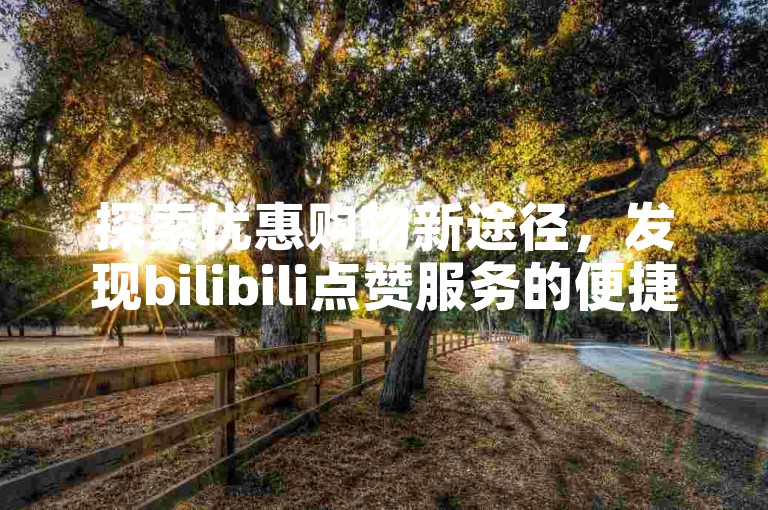 探索优惠购物新途径，发现bilibili点赞服务的便捷购买渠道。