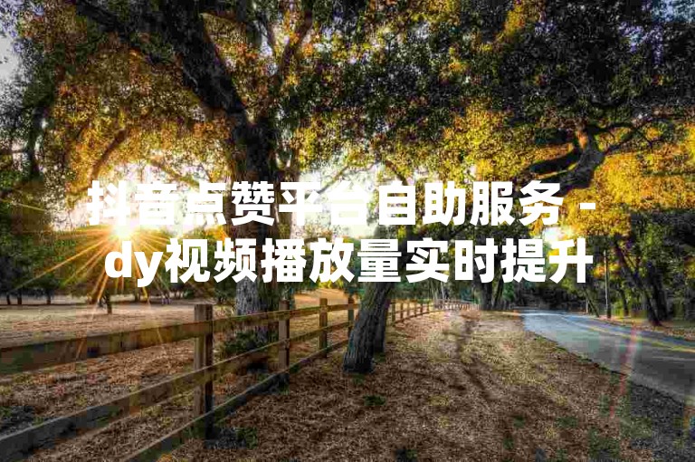 抖音点赞平台自助服务 - dy视频播放量实时提升