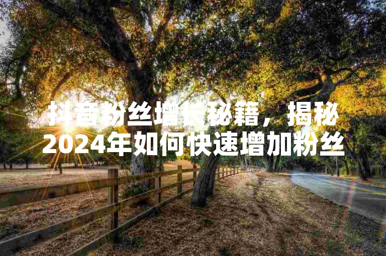 抖音粉丝增长秘籍，揭秘2024年如何快速增加粉丝！