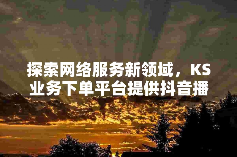 探索网络服务新领域，KS业务下单平台提供抖音播放量提升服务，同时开展千粉号回收与QQ空间秒赞功能激活。