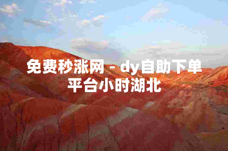 免费秒涨网 - dy自助下单平台小时湖北