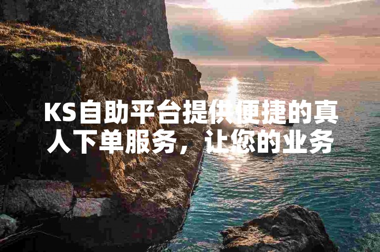 KS自助平台提供便捷的真人下单服务，让您的业务操作更加高效顺畅。