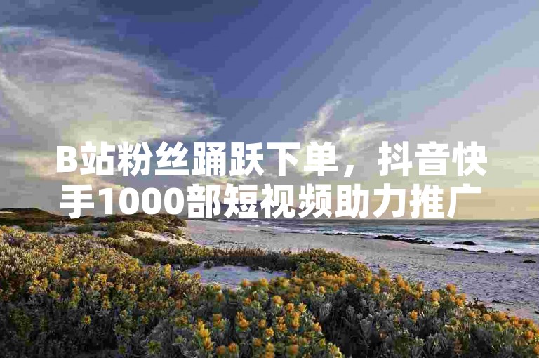 B站粉丝踊跃下单，抖音快手1000部短视频助力推广。