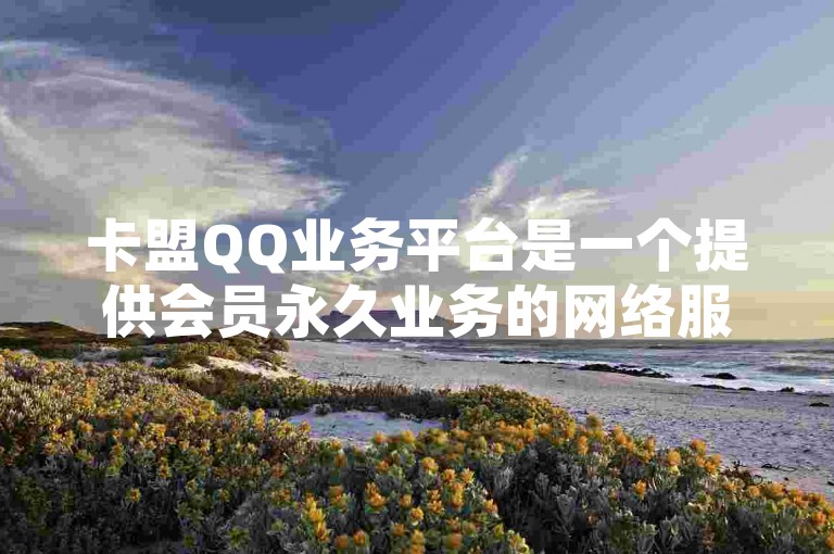 卡盟QQ业务平台是一个提供会员永久业务的网络服务平台。