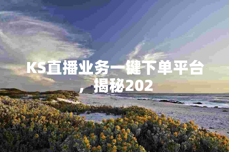 KS直播业务一键下单平台，揭秘2025年必备的直播服务新体验！