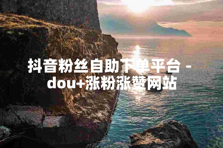 抖音粉丝自助下单平台 - dou+涨粉涨赞网站