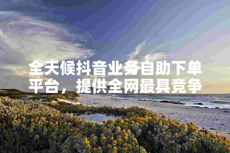 全天候抖音业务自助下单平台，提供全网最具竞争力的低价服务。