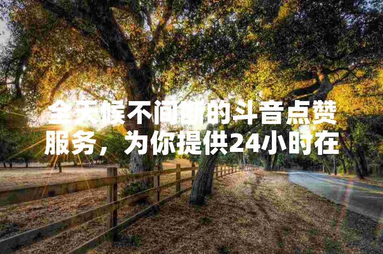 全天候不间断的斗音点赞服务，为你提供24小时在线刷赞的有效策略。